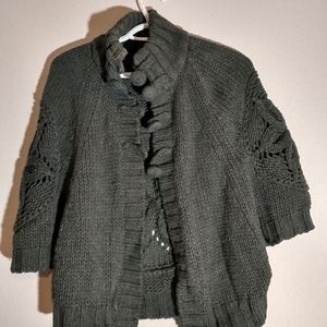 Charcoal sweater cardigan